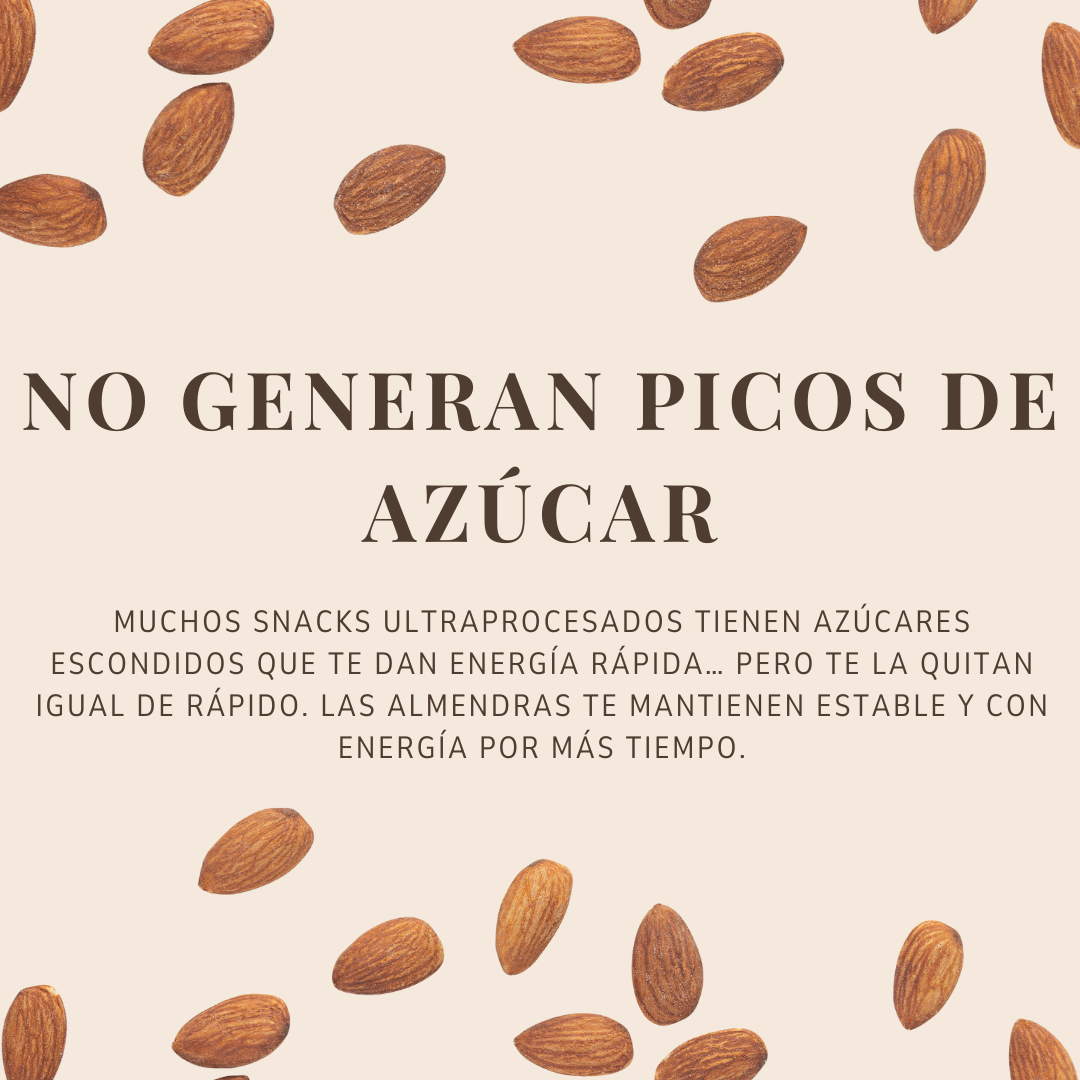 Almendras energía estable - Sin picos de azúcar, snack saludable